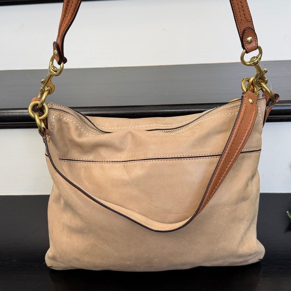 Coach genuine leather colorblock shoulder crossbody purse removable strap - Picture 4 of 13